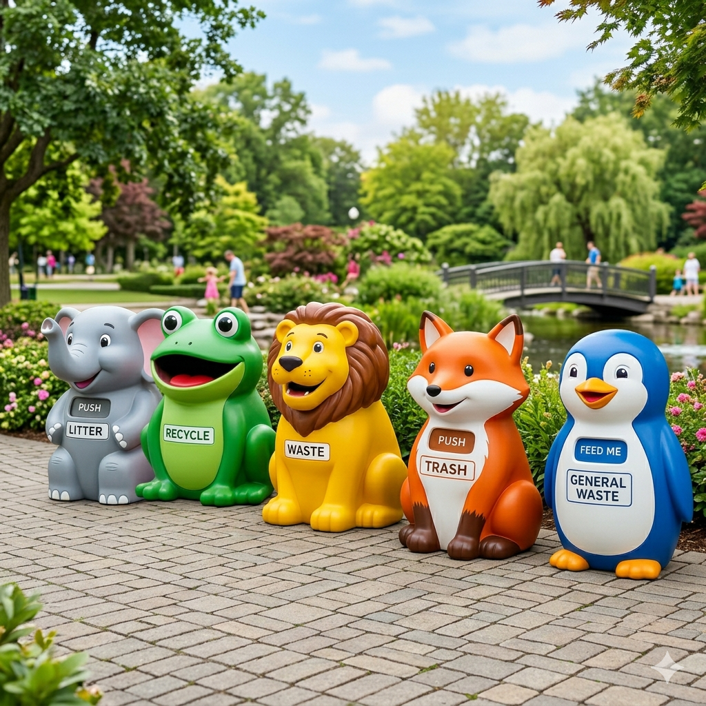 Animal Shape Dustbins